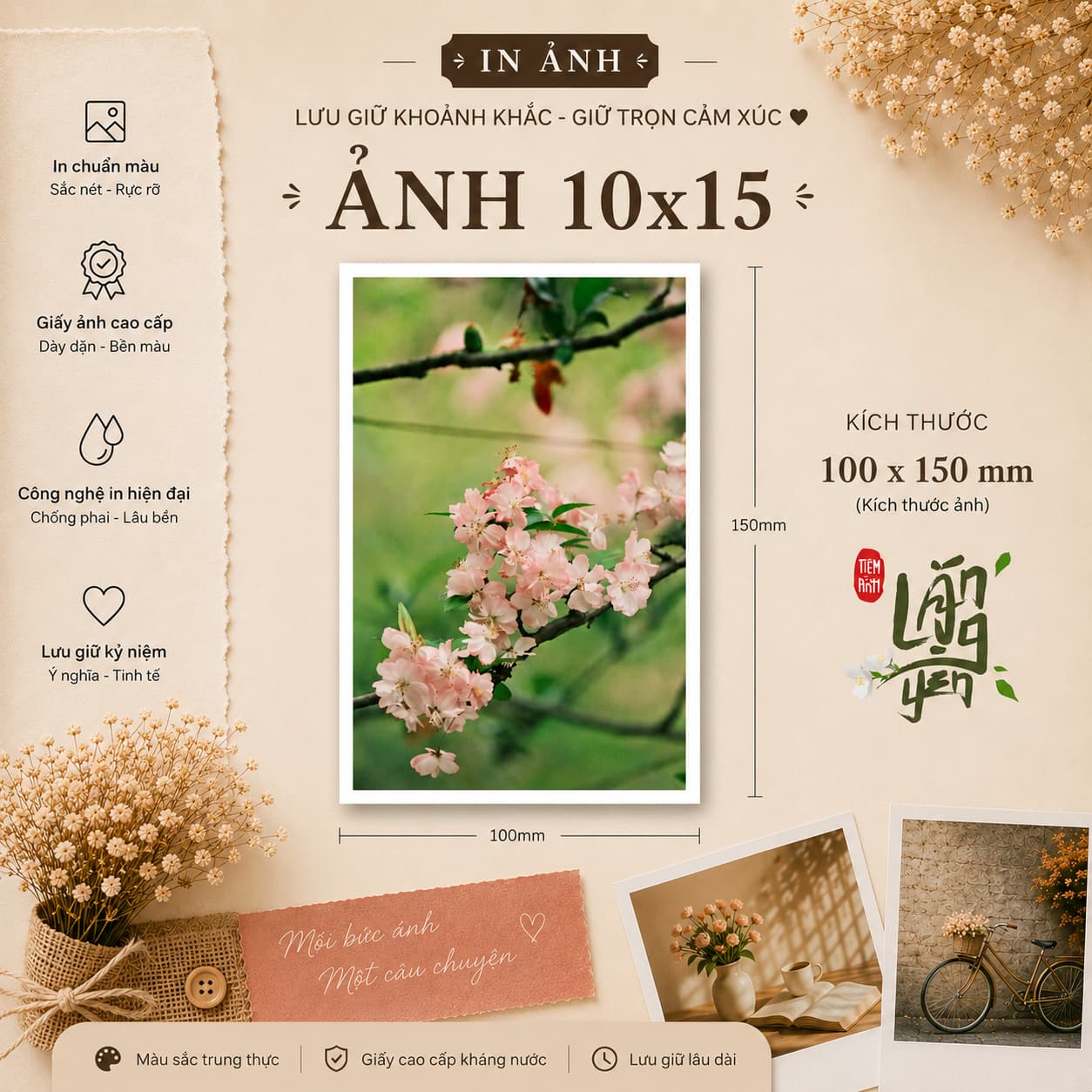 Ảnh 10x15 cm - Giấy tiêu chuẩn RC