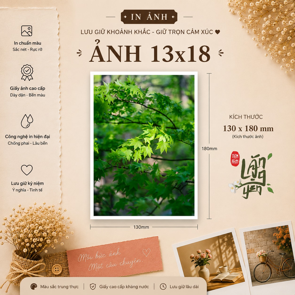 Ảnh 13x18 cm - Giấy tiêu chuẩn RC